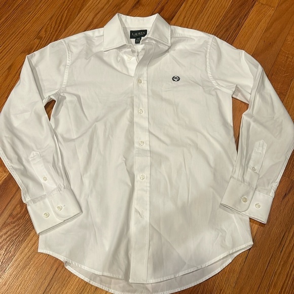 Ralph Lauren Boy’s White Button Down Size 14 - Picture 1 of 3